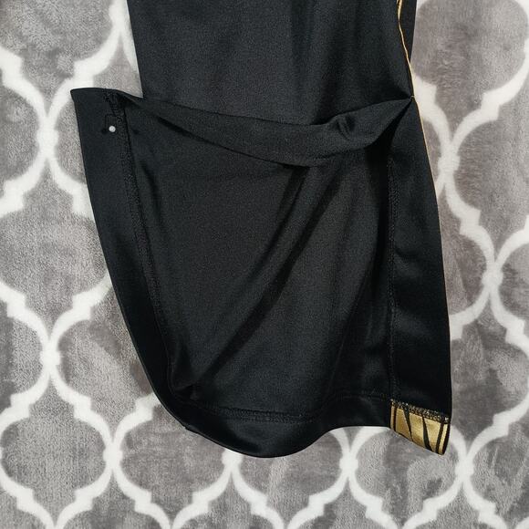 Nike Swoosh Track Pants Women Small Black Gold Side Stripe - Picture 8 of 11